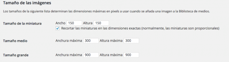 Miniaturas WordPress