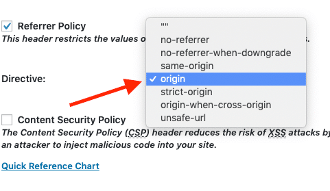 Web referrer policy